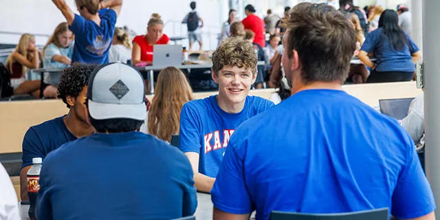 KU Accounting degree students enjoying lunch together