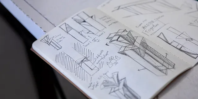 KU Master of Architecture student's speculative drawings