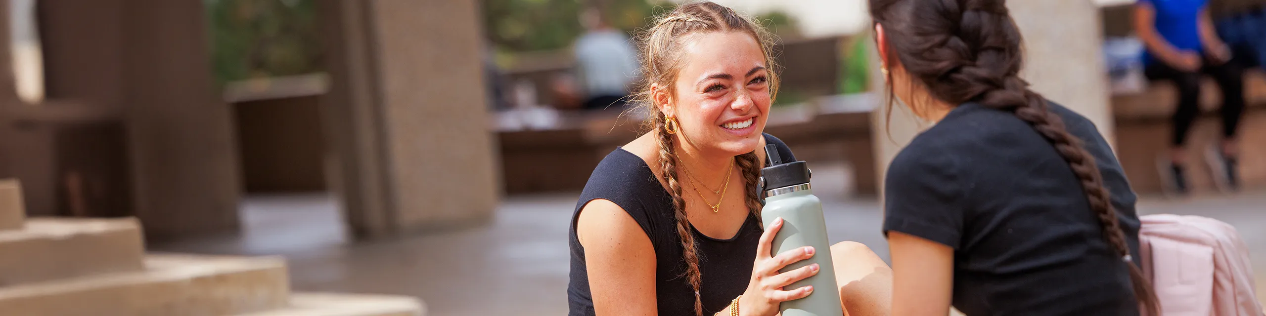 University of Kansas Early Childhood Education students hanging out on campus