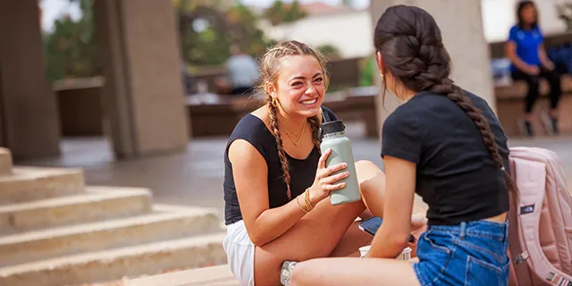 University of Kansas Early Childhood Education students hanging out on campus