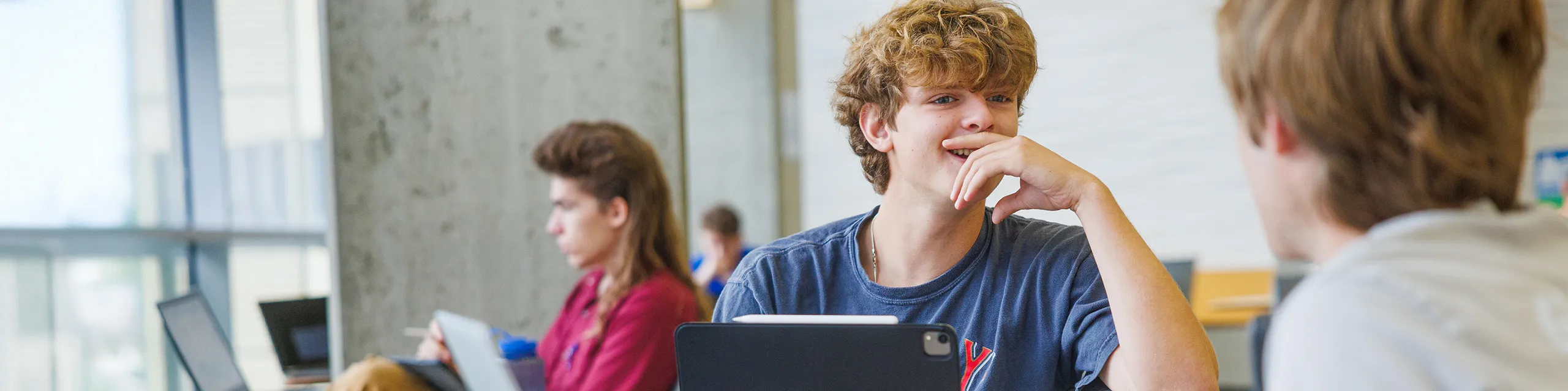 Students study French at the University of Kansas