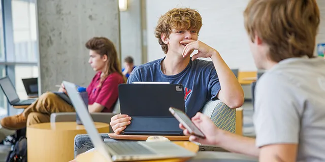 Students study French at the University of Kansas