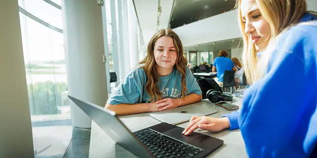 Health Sciences degree students studying together on campus