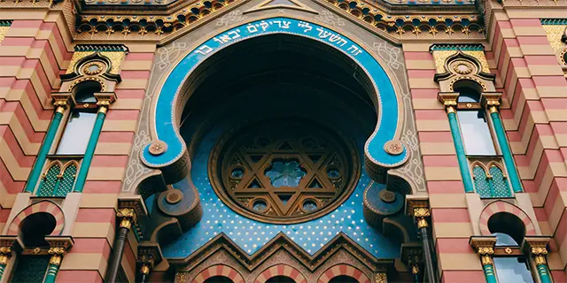 University of Kansas Jewish studies degree student exploring Jewish history in the library