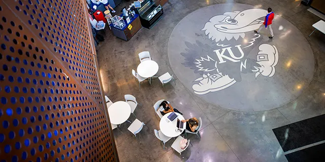 University of Kansas management students studying in the School of Business Capital Federal Hall