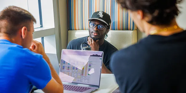 University of Kansas sociology degree students in deep conversation